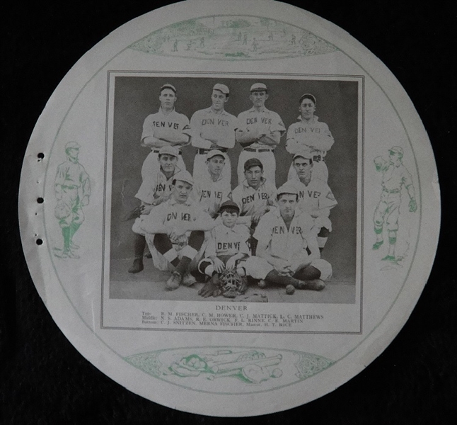 1911 Union Printers National Baseball Tournament Denver Team