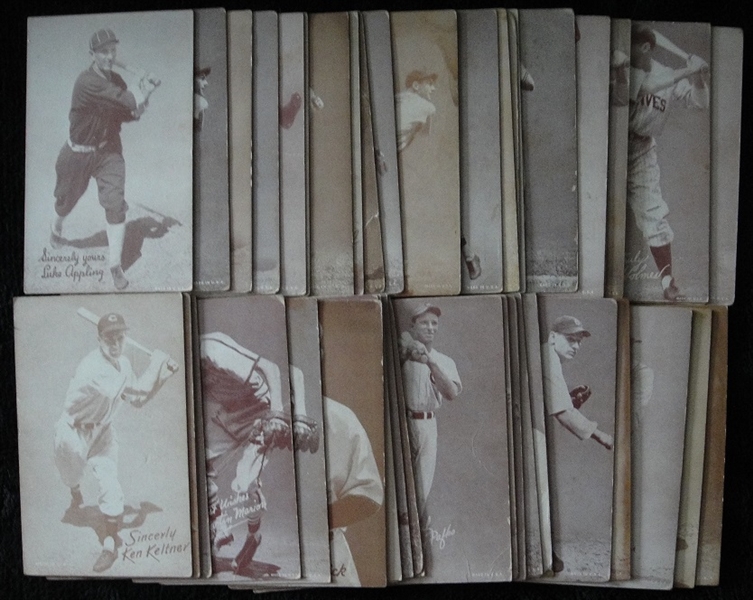 1939-46 Salutation Exhibits 47 Different w/Variations & HOFers