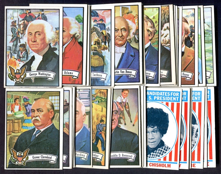 1972 Topps U. S. Presidents Complete Set of 43 