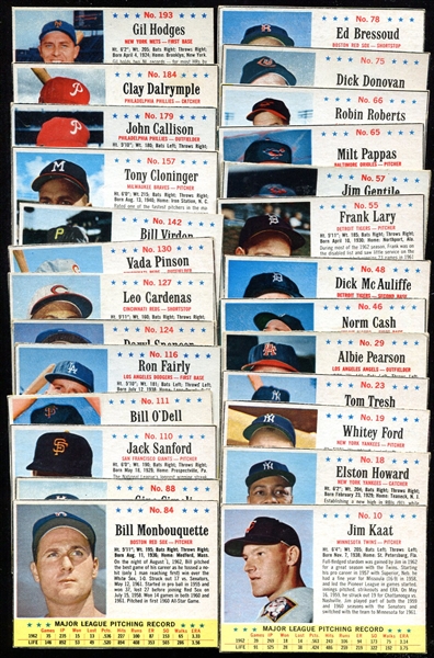 1963 Post Cereal 26 Diff. w/HOFers Nicer Condition