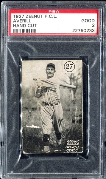 1927 Zeenut Earl Averill PSA 2