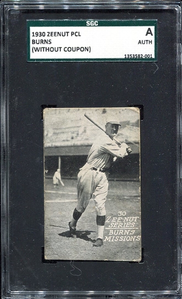 1930 Zeenut Burns SGC A