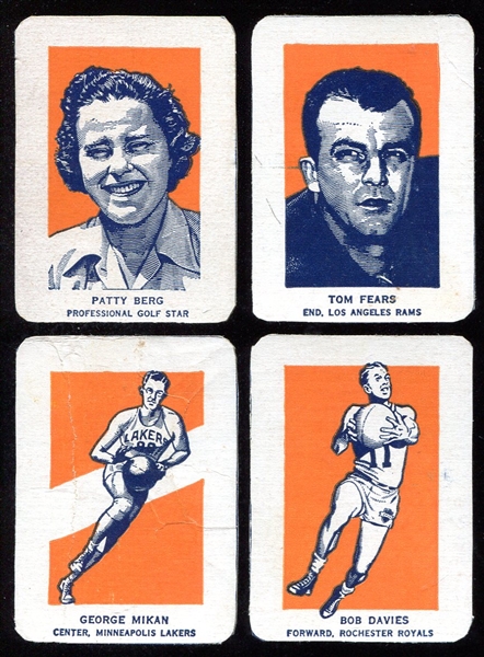 1952 Wheaties 4 Mixed Sports 