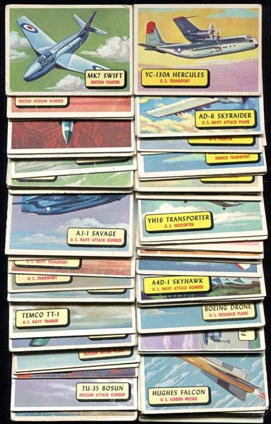 1957 Topps Planes Partial Set of 88 plus Checklist