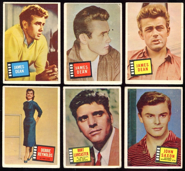 1957 Topps Hit Stars 12 Diff. 3 Diff James Dean