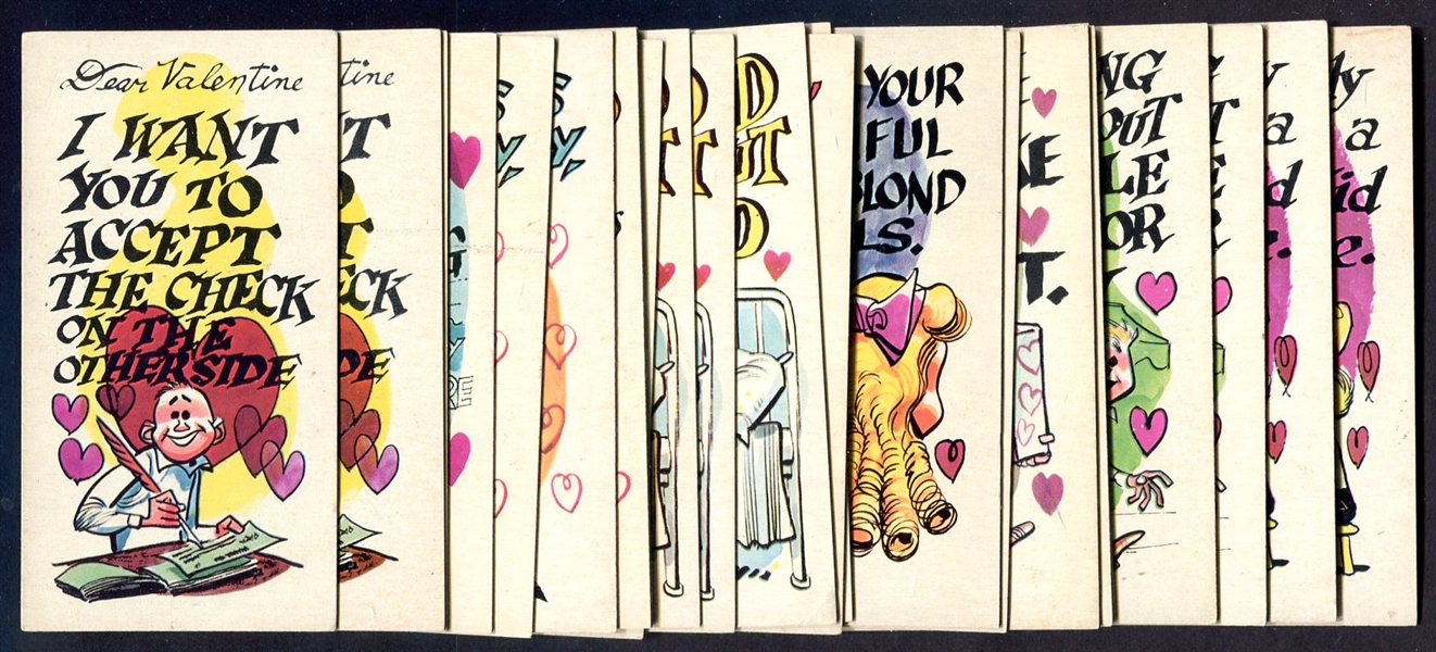 1961 Topps Funny Valentines Lot of 23 Nicer Condition