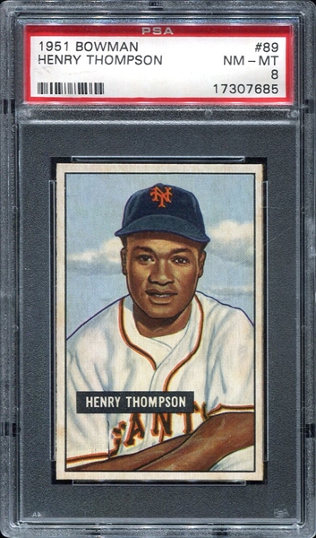 1951 Bowman #89 Henry Thompson PSA 8