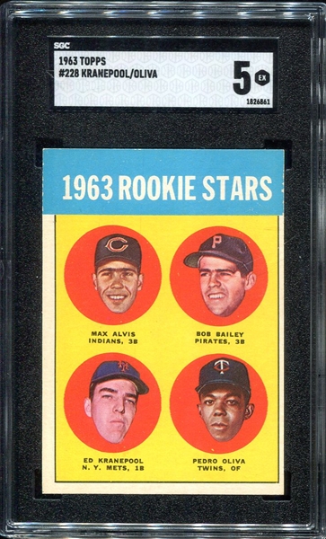 1963 Topps #228 Kranepool/Oliva RC SGC 5