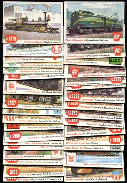 1955 Topps Rails and Sail Lot of 52 Nicer w/High #s