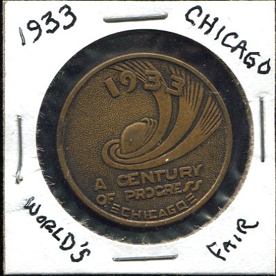 1933 Chicagos World Fair Good Luck Token