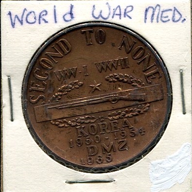 1960s Second Infantry Division World War Medal