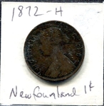 1872-H Newfoundland 1 Cent