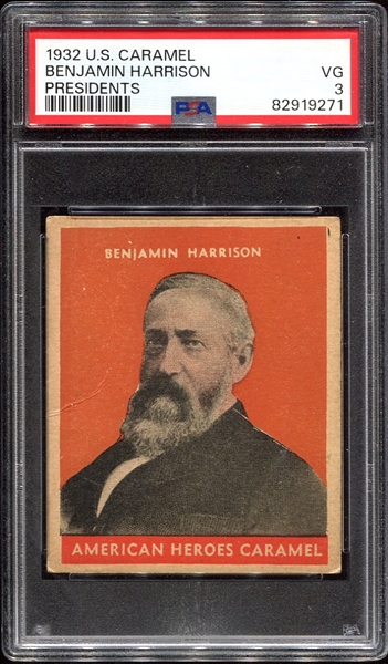 1932 U. S. Caramel Benjamin Harrison PSA 3