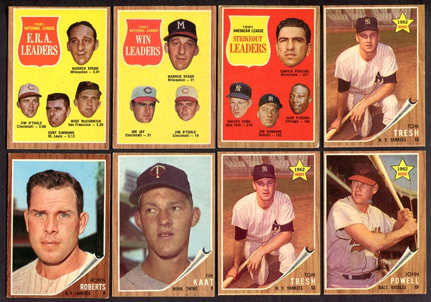 1962 Topps Lot of 8 Stars