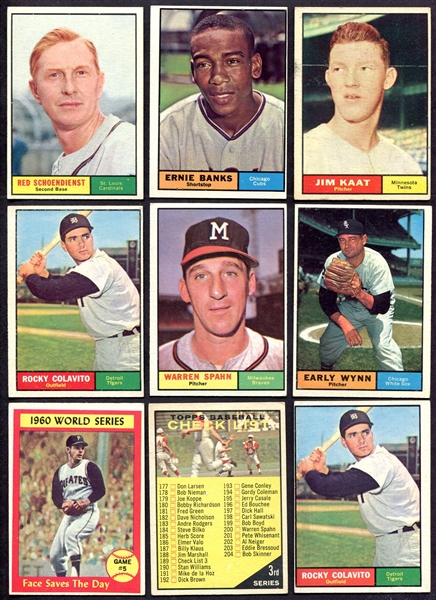 1961 Topps Lot of 12 Stars/Listed Cards