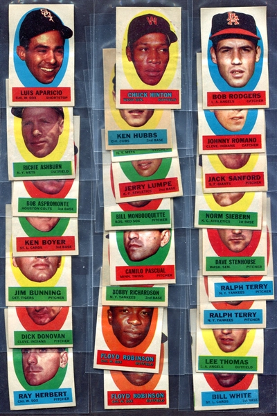 1963 Topps Peel-Offs Lot of 24