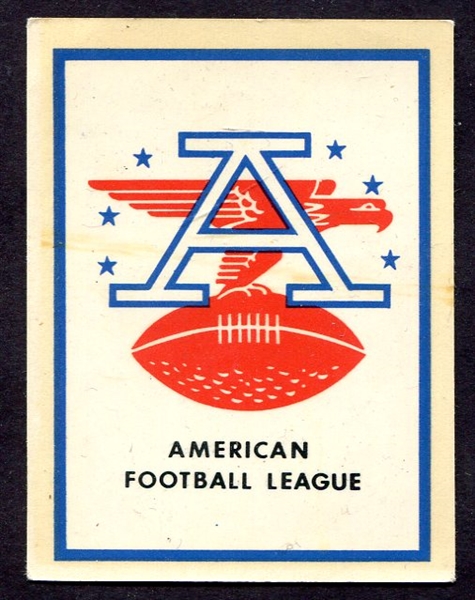 1960 Fleer Football AFL Logo Decal