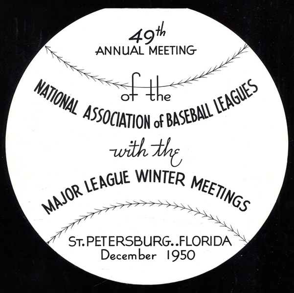 1950 National Association of Baseball Leagues Winter League Program