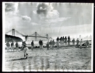 1936 San Francisco Seals Bay Bridge Wire Photo