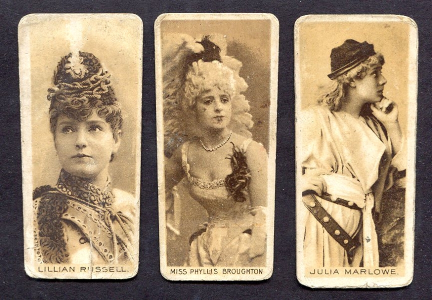 N494 Jersey Cheroots Actresses 3 Different w/Lillian Russell