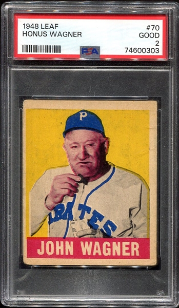 1949 Leaf #70 Honus Wagner PSA 2