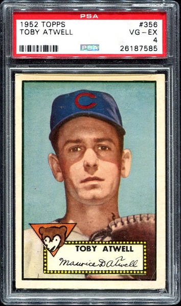 1952 Topps High #356 Toby Atwell PSA 4