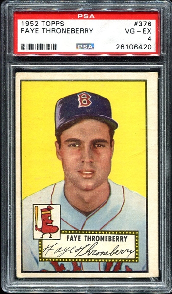 1952 Topps High #376 Faye Throneberry PSA 4