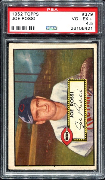 1952 Topps High #379 Joe Rossi PSA 4.5