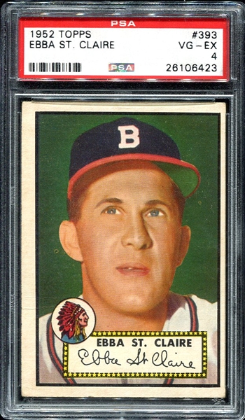 1952 Topps High #393 Ebba St. Clair PSA 4