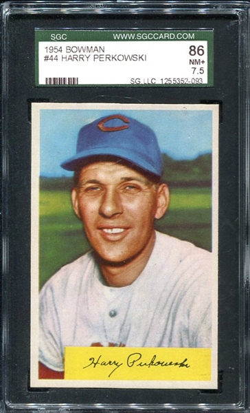 1954 Bowman #44 Harry Perkowski SGC 86