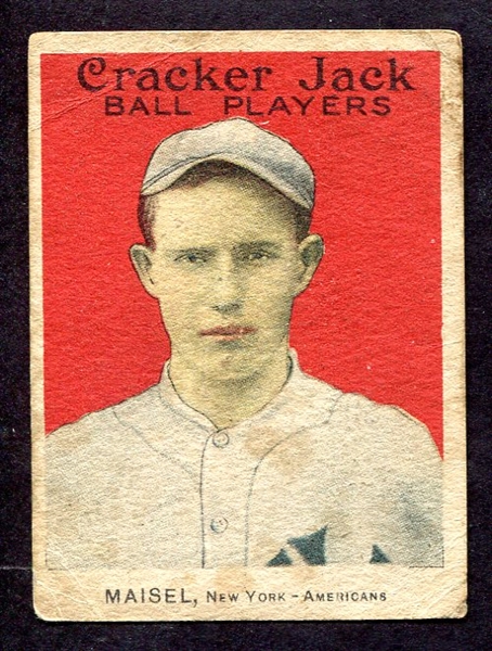 1915 Cracker Jack #158 Frederick Maisel New York Yankees