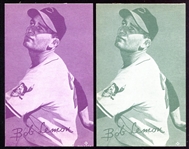 1953 Bob Lemon Canadian Exhibits 2 Colors Nrmt/Mt