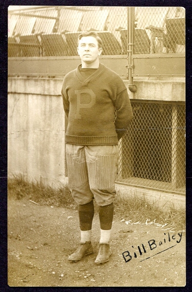 1904-18 AZO Football Player Post Card Bill Bailey