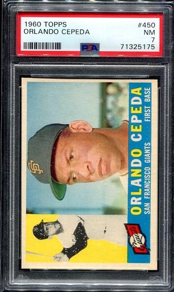 1960 Topps #450 Orlando Cepeda PSA 7