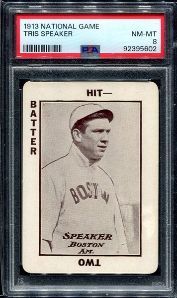 1913 National Game Tris Speaker Boston PSA 8