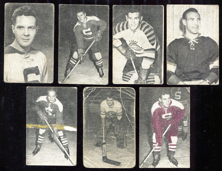 1952/53 St. Lawrence Sales Hockey Cards 7 Diff.
