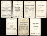 1952/53 St. Lawrence Sales Hockey Cards 7 Diff.