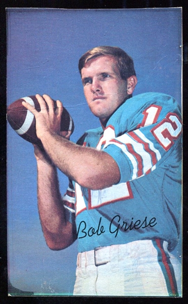 1970 Topps Football Super Bob Griese Proof Card