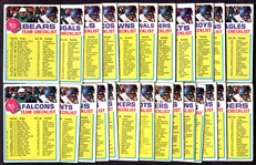 1973 Topps Football Team Checklists Complete Sets w/1 and 2 Asterisks