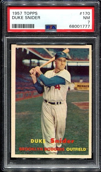 1957 Topps #170 Duke Snider PSA 7