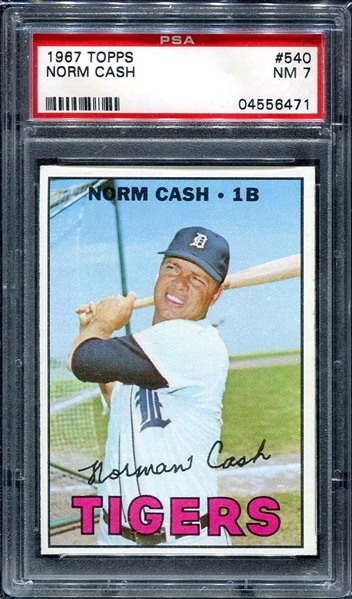 1967 Topps #540 Norm Cash PSA 7