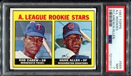 1967 Topps #569 A.L. Rookies R. Carew/H. Allen PSA 7