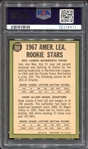 1967 Topps #569 A.L. Rookies R. Carew/H. Allen PSA 7
