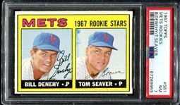 1967 Topps #581 Mets Rookies B. Denehy/T. Seaver PSA 7