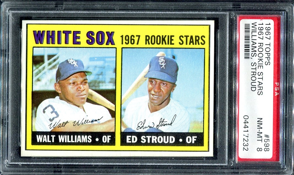 1967 Topps #598 White Sox Rookie Stars PSA 8