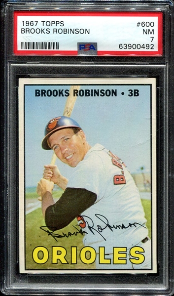 1967 Topps #600 Brooks Robinson PSA 7
