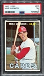 1967 Topps #605 Mike Shannon PSA 7
