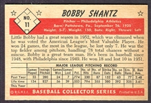 1953 Bowman Color #11 Bobby Shantz