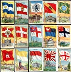 T59 Flags of All Nations 24 Mostly Diff. Nicer Condition