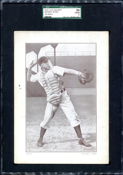 Plow Boy Tobacco Johnny Kling Chicago Cubs SGC 30